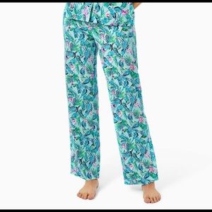 Lilly Pulitzer Pj knit pant sea salt blue barking up the palm tree